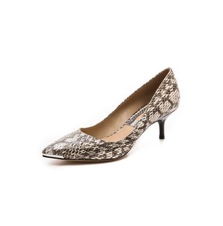 Michael Kors Collection + Trisha Snakeskin Kitten Heels