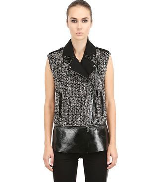 Costume n Costume + Boucle Wool Vest with Nappa Leather