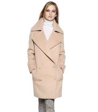 Stella McCartney + Double Breasted Compact Wool Coat