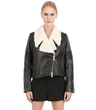 Liven + Glazed Nappa Leather & Shearling Jacket