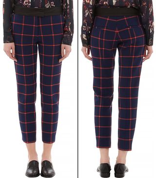 Thakoon Addition + Windowpane Check Cropped Trousers