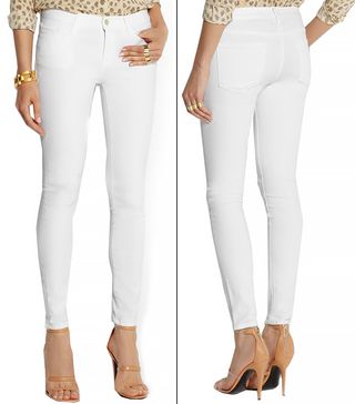 Frame Denim + Le Color Mid-Rise Skinny Jeans
