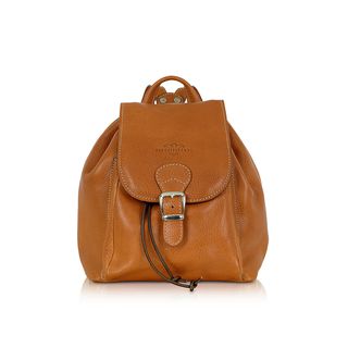 Robe Di Firenze + Camel Italian Leather Backpack