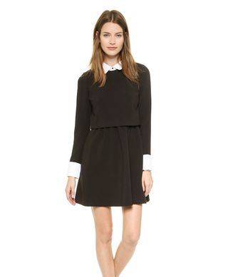 Rachel Zoe + Onyx Collared Fit & Flare Dress