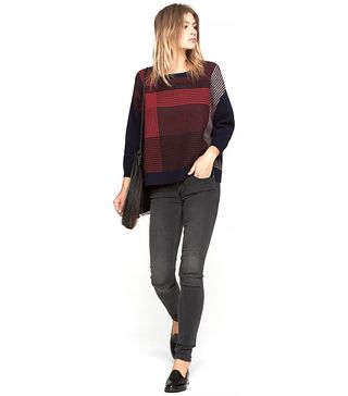 Band of Outsiders + Plaid Intarsia Pullover