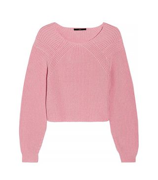 Tibi + Ribbed-Knit Cotton Sweater