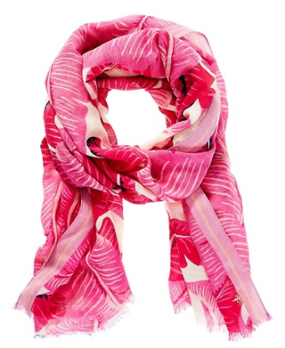 Juicy Couture + Palm Leaf Print Scarf