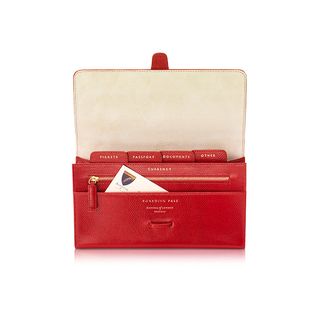 Aspinal of London + Lizard and Suede Classic Travel Wallet