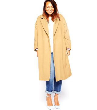 ASOS CURVE + Coat in Relaxed Fit