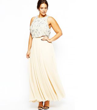 ASOS CURVE + Maxi Dress with Embellished Top
