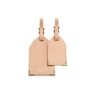 Aspinal of London + Set of 2 Deer Saffiano Leather Luggage Tags