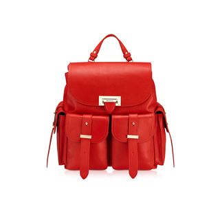 Aspinal of London + Smooth Berry Letterbox Rucksack