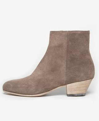 Woman by Common Projects + Suede Zip Ankle Boots