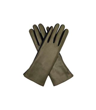 Agnelle + Fur-Lined Lamb Leather Gloves