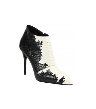 Giuseppe Zanotti + Snake-Embrossed Leather Ankle Boots