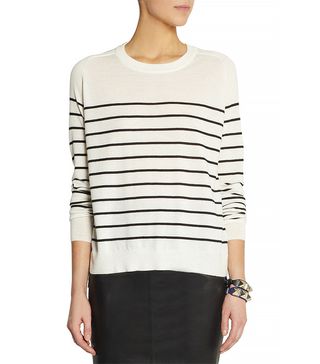 Mason by Michelle Mason + Silk Crepe-Paneled Cashmere Sweater