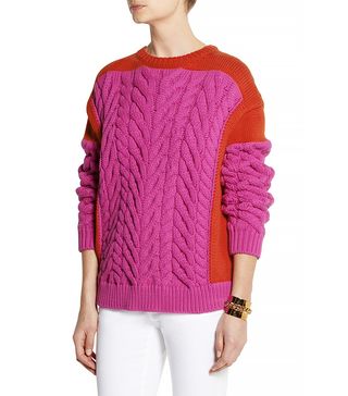 Stella McCartney + Chunky Cable-Knit Cotton-Blend Sweater