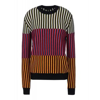 Jonathan Saunders + Colour-Block Stripe Wool Sweater