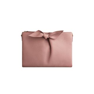 Burberry + Knot-Detail Grainy Leather Clutch Bag