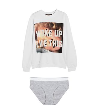 Finds + Untitled & Co + Woke Up Like This Printed Cotton Sweatshirt