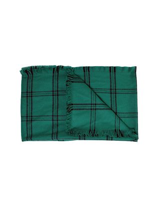 Tibi + Evergreen Plaid Scarf