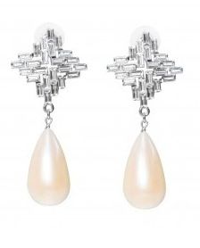 K. Schloss + Shopbevel Gatsby Slice & Pearl Earrings