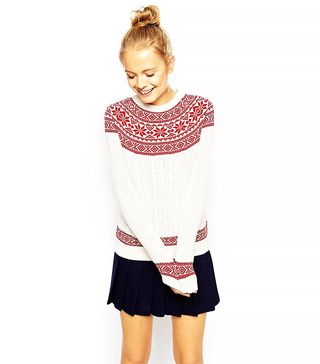 ASOS + Holidays Sweater in Fairisle Pattern