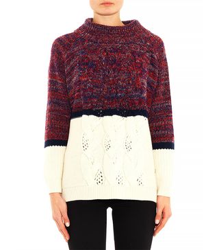Coohem + Bi-Colour Cable-Knit Sweater