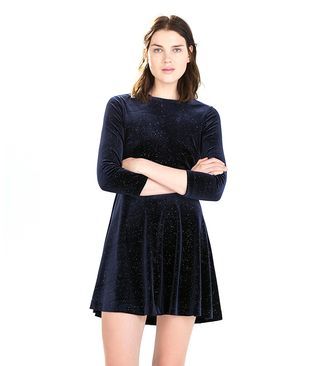 Zara + Shiny Velvet Dress