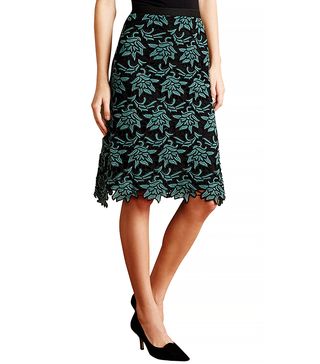 Anthropologie + Yoana Baraschi Water Lily Lace A-Line Skirt