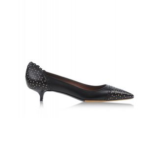 Tabitha Simmons + Black Perforated Leather Heel