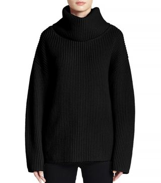 Theory + Naven Oversized Ribbed Wool Turtleneck Sweater
