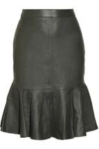 Iris & Ink + Iris & Ink Leather flared skirt