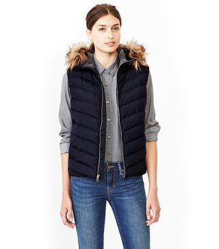 Gap + PrimaLoft Luxe Fur-Trim Puffer Vest