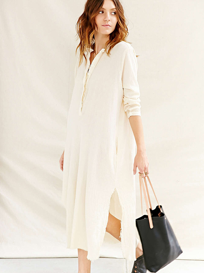 Urban Renewal + Recycled Mandarin Collar Maxi Dress