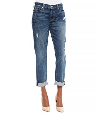 7 For All Mankind + Josefina Distressed Boyfriend Jeans