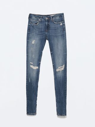 Zara + Soft Ripped Superskinny Jeans