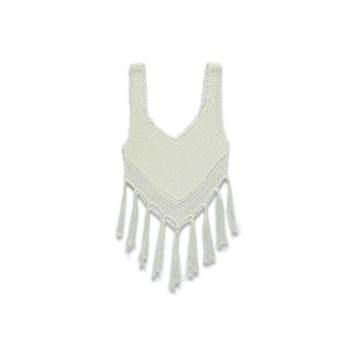 Forever 21 + Crochet Tank Top with Fringe Trim