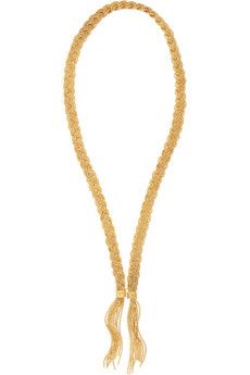 Aurélie Bidermann + Miki 18-Karat Gold Plated Braided Necklace