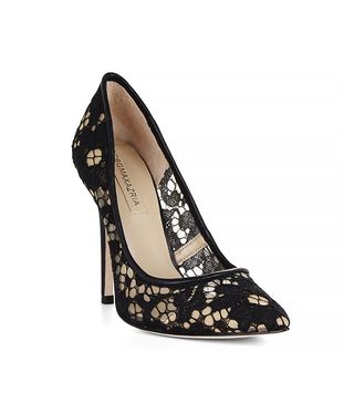BCBGMAXAZRIA + Opia High-Heel Lace Pointed-Toe Pumps