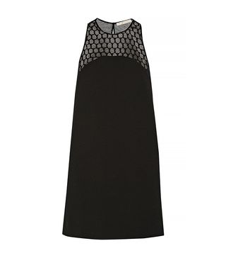 Maje Royaume + Mesh-Paneled Crepe Mini Dress