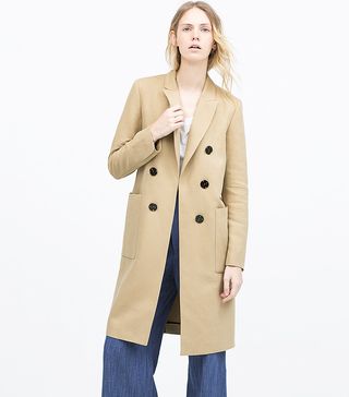 Zara + Masculine Double Breasted Coat