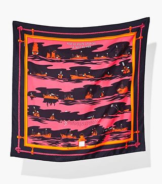 Hermès + Vintage Hermès Aquatic Silk Scarf