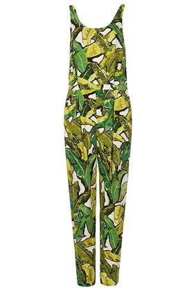 Topshop + Leaf Print Jumpsuit