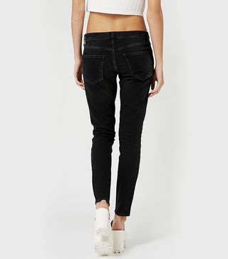 Topshop + Moto Washed Black Baxter Pants