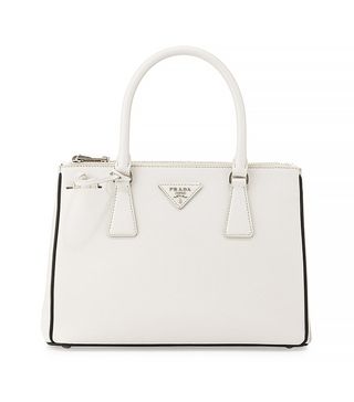 Prada + Saffiano Lux Double-Zip Tote Bag