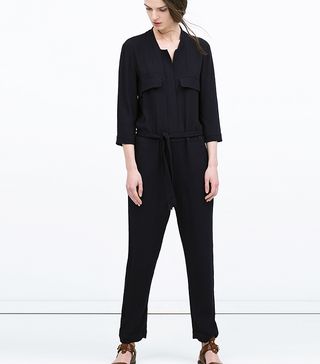 Zara + Jumpsuit with Long Lapels