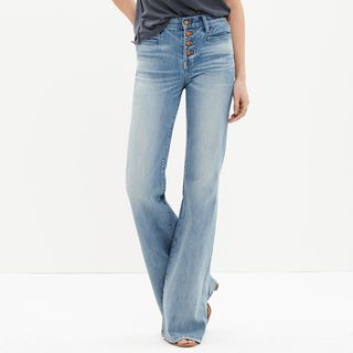 Madewell + Flea Market Flares Button-Front Edition Jeans