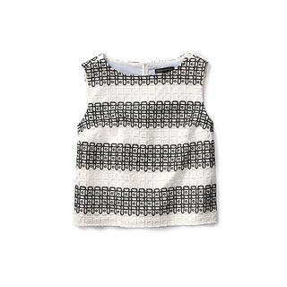 Banana Republic + Rugby Stripe Eyelet Crop Top