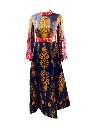 Ronald Amey + Embellished Multi Print Gown